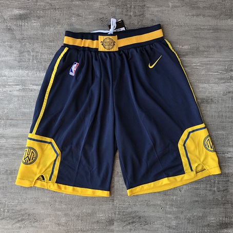 Men NBA Golden State Warriors navy blue Shorts 0416